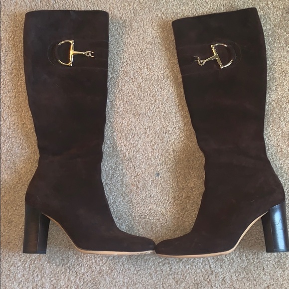 Gucci Shoes - Authentic Gucci Horsebit Suede Boots
